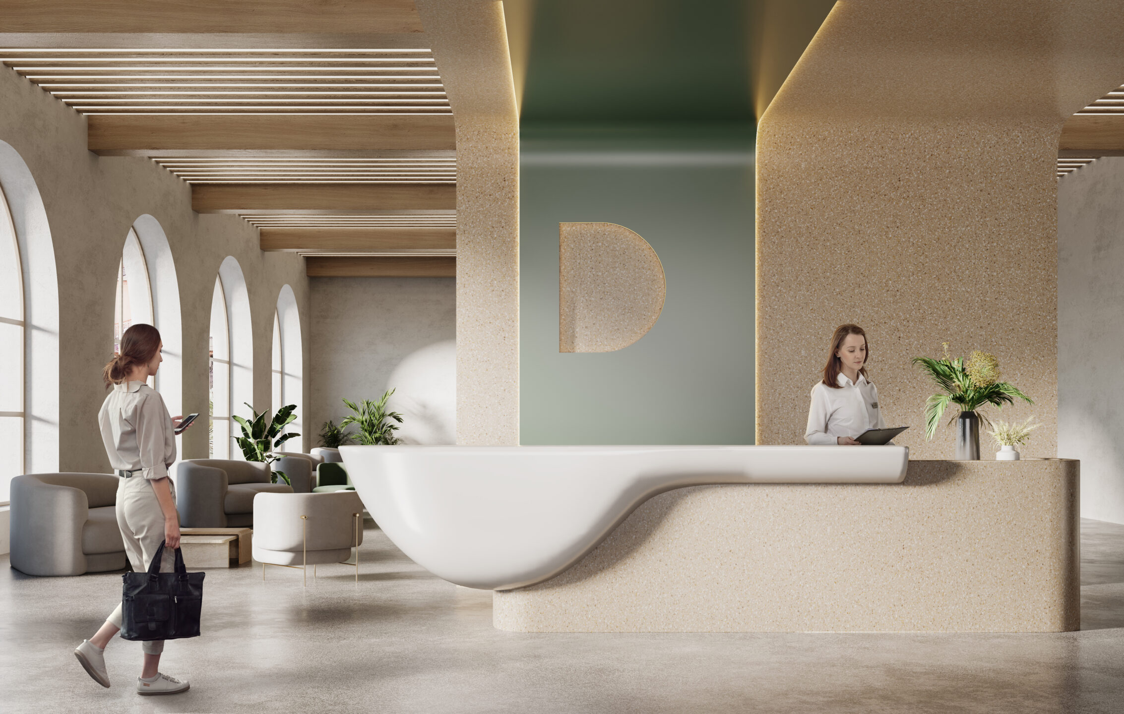 Solid surface in kantoorinterieurs