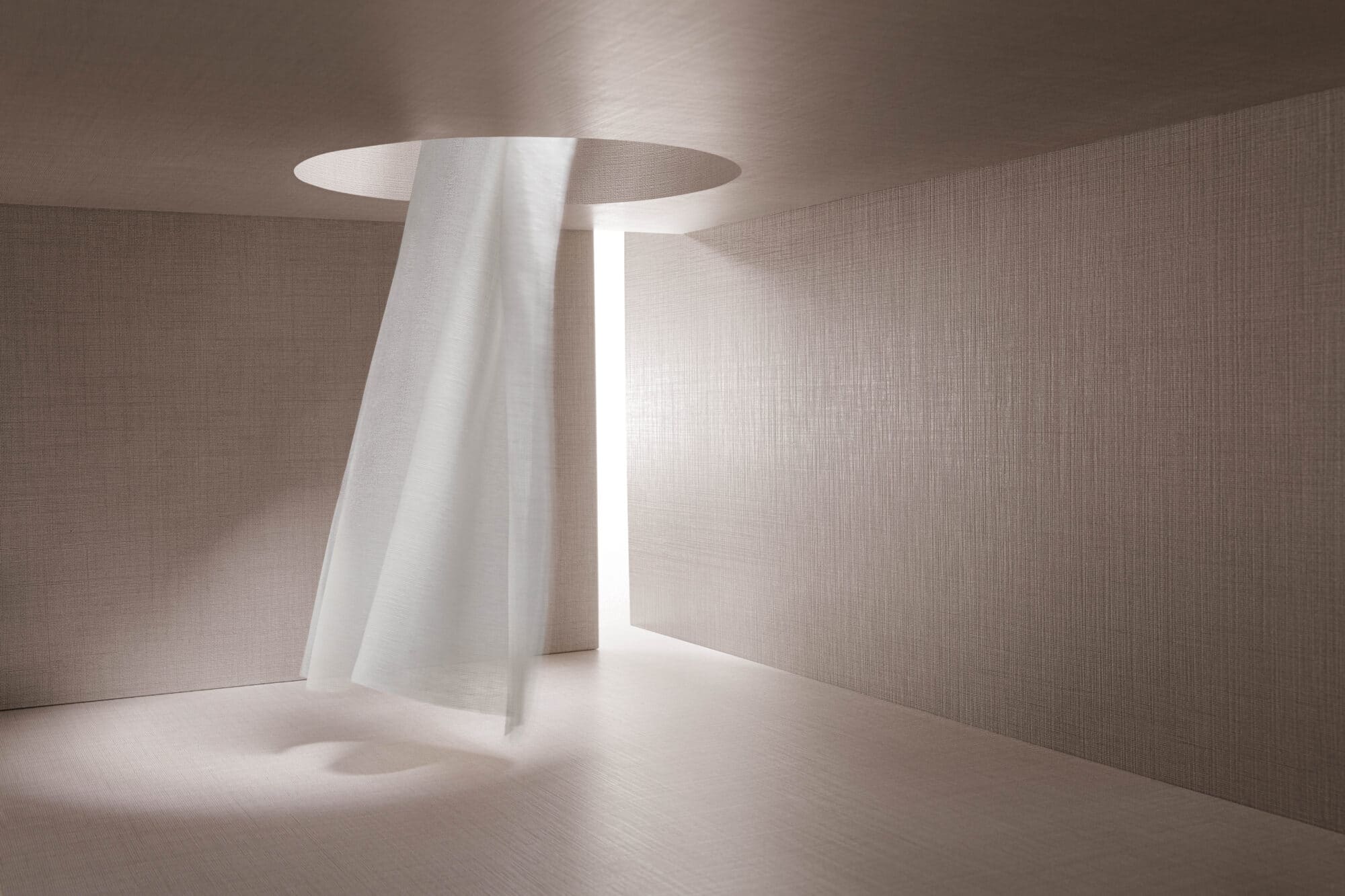 Decoratief plaatmateriaal linnen structuur