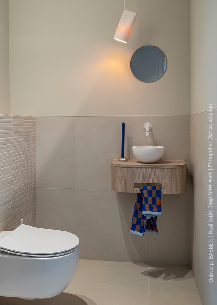 Toilet met meubel in blond hout S164 Fronda
