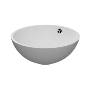 Witte waskom solid surfacemateriaal