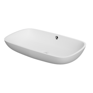 Witte waskom solid surfacemateriaal