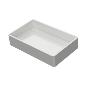 Witte waskom solid surfacemateriaal
