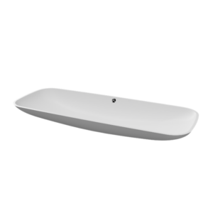Witte waskom solid surfacemateriaal