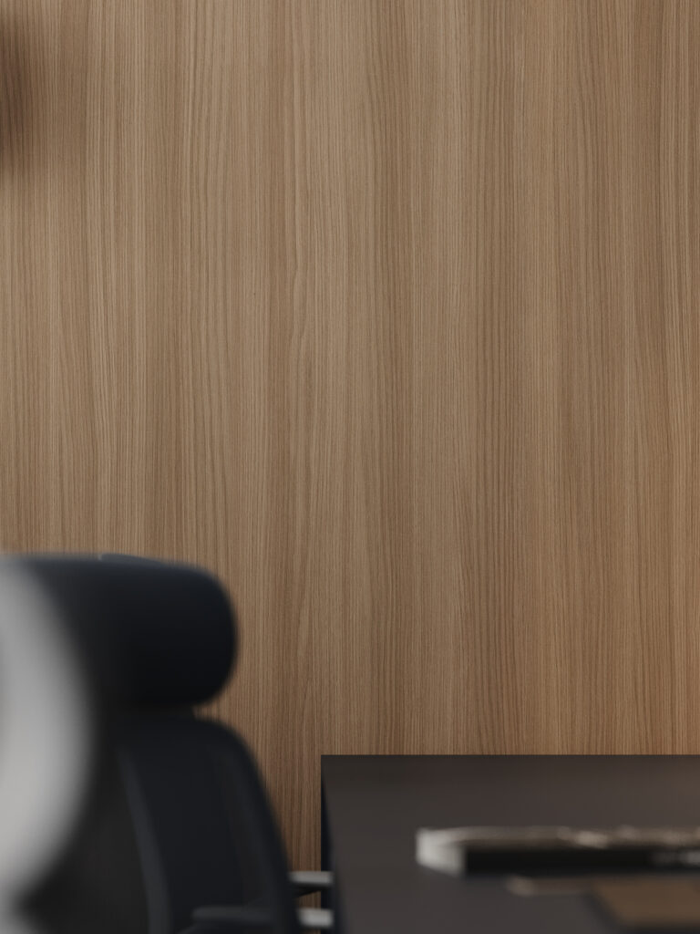 Render van een detailafbeelding van wanfafwerking in de LS94 Matrice