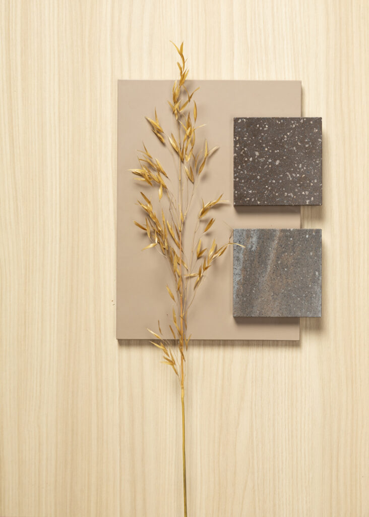 Combineer LS93 Matrice met het warme bruine DM5004 Volcano en het decor UB17 Talco