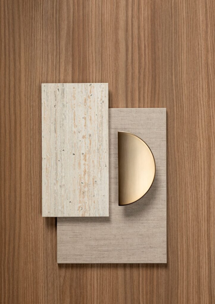 Het warme LS95 combineer je met FD32 Alpaca DM5016 Travertine voor gelaagdheid