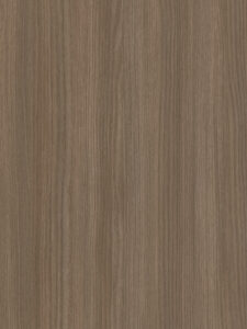Detailafbeelding van decoratief plaatmateriaal met een stijlvolle warm bruine houttextuur, de LS95 Matrice van Cleaf.