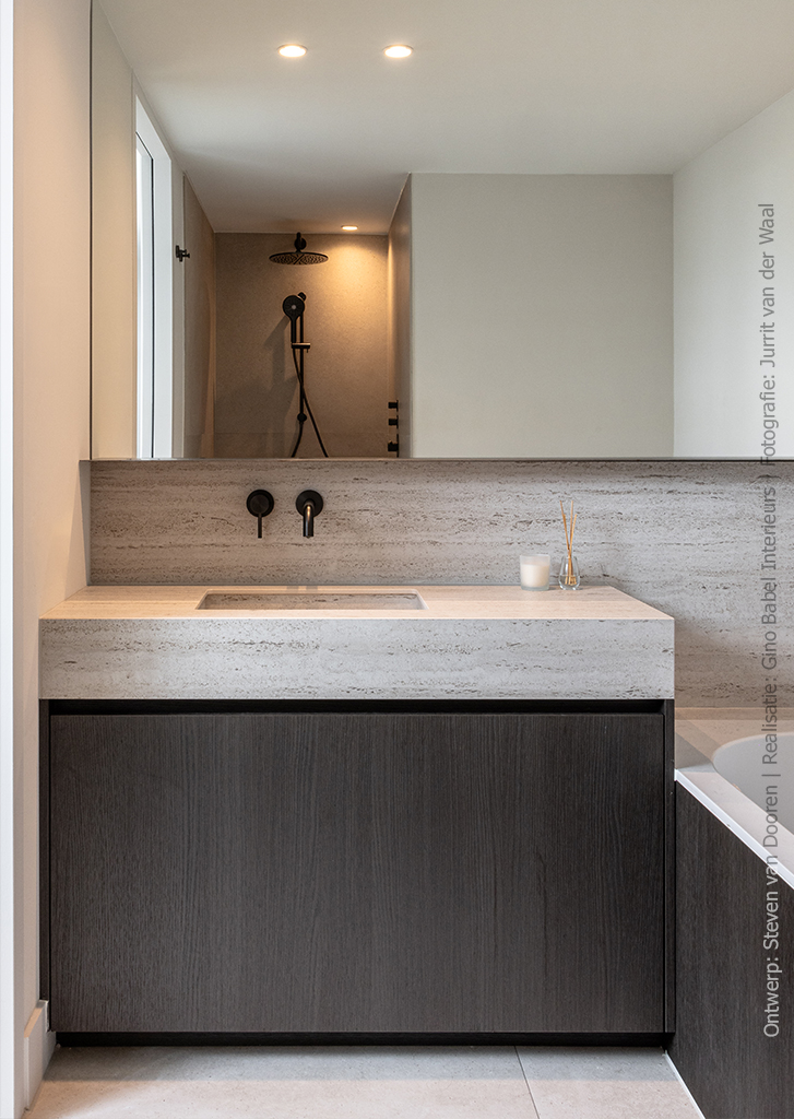 Badkamermeubel in donker houtdecor S181 Quercia