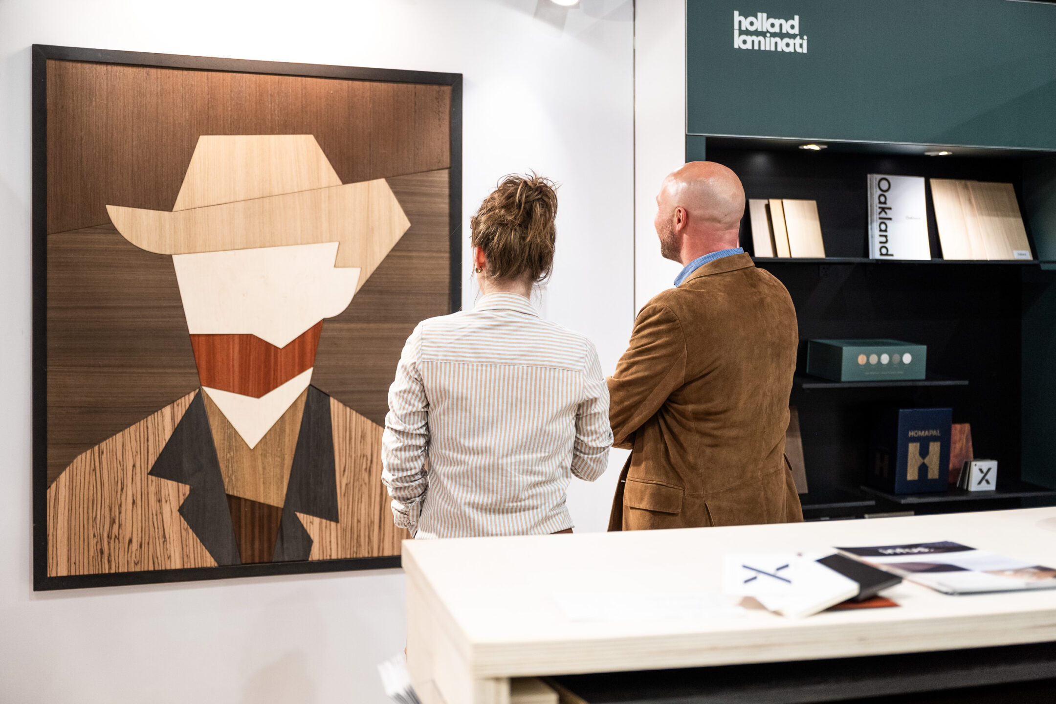 Afbeelding van de stand van Holland Laminati op het Interieurpaviljoen tijdens Houtpro+