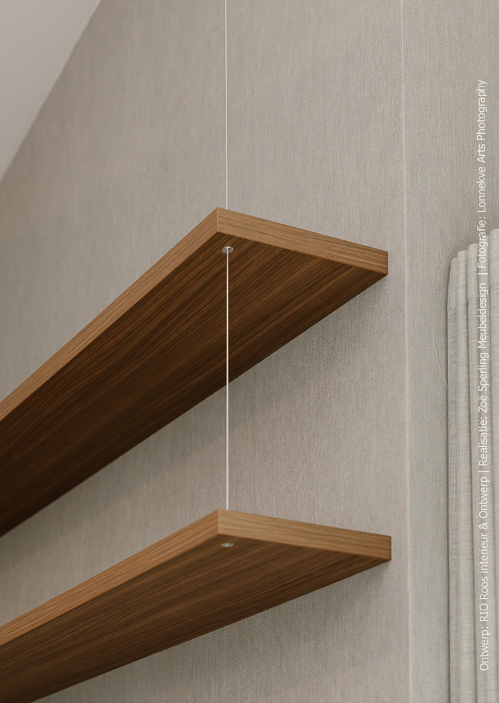 Detailfoto van planken in walnoot decor LS47 Poro Noce