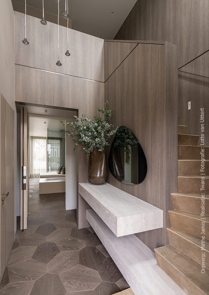 Wandafwerking in S184 Quercia van Cleaf met een gerookt karakter en een matte optiek